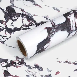 VEELIKE White Purple Marble Contact Paper for Countertops Waterproof Kitchen Countertop Peel and Stick Thick Marble Wallpaper 15.7''x118'' Self Adhesive Vinyl Countertop Wrap for Bathroom Table Desk