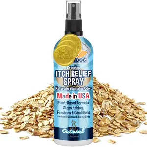 Bodhi Dog Itch Relief Spray for Pets | Natural Soothing Relief for Dry, Itchy, Bitten or Allergy Damaged Skin | Made in USA (Oatmeal)
