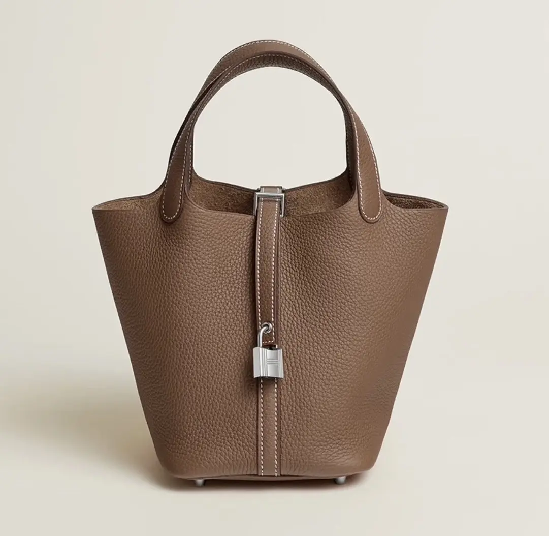 Pre-owned HERMÈS Picotin 18 Elephant Grey with Silver Hardware, Stamp Z 2602120