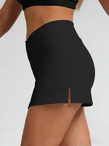 Perfect Waist Tennis Skirt, V-Cross Carved Skort, 2026 Viral Clean Girl Aesthetic Workout Dress, Cute 2-In-1 Sports Dress Alternative, Athletic Skorts, Stretchy Skorts, High Waisted Skorts, Active Skort Skirt, Solid Color Skort