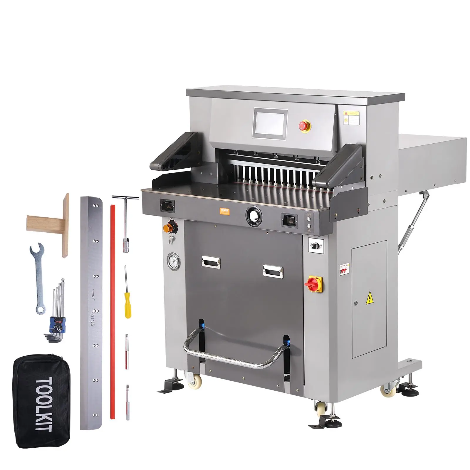 【DealsForYouDays】VEVOR Electric Hydraulic Paper Cutter, Heavy Duty Paper Cutter Machine 26" /660.4mm Cutting Width, 3.14"/80mm Cutting Thickness, Electric Paper Trimmer with 7" Touchscreen Numerical Control