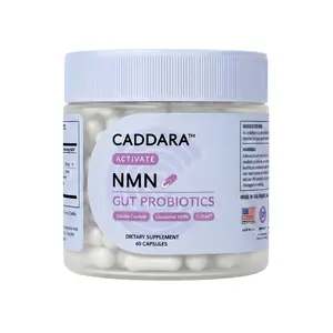 Caddara Activate Liposomal NMN 300mg & Gut Probiotics Capsules, Double Capsule,  Cellular Renewal Support, NAD+ Alternative, 60 Capsules, 30 Servings