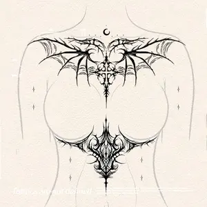 Gothic Swings Pattern Temporary Tattoo Sticker, 2 Sheets Waterproof Apply Easily Temporary Tattoo Decals, Body Art Decoration for Women & Girls & Adults