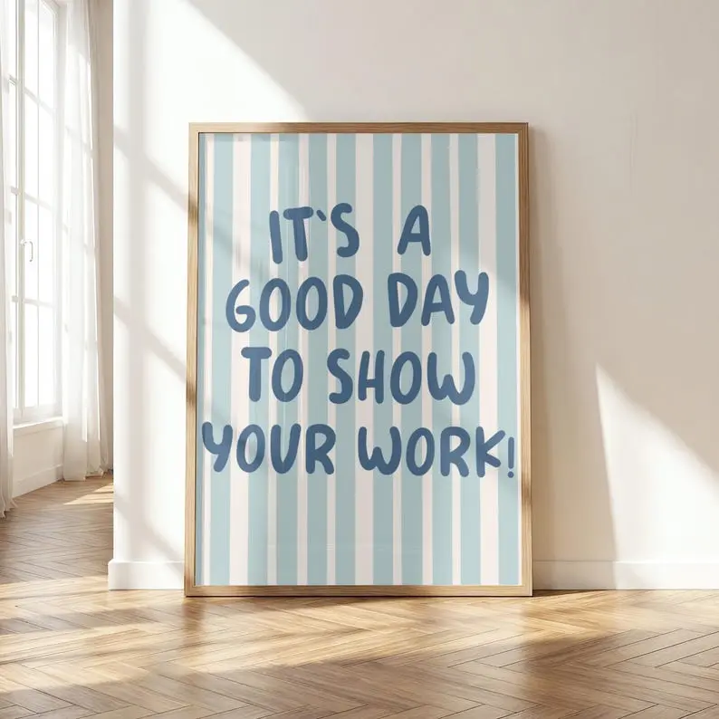 Math Classroom  Poster Home & Office Decor