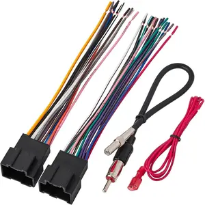 Radio Wiring Harness with Antenna Adapter Fits for Chevrolet 08-15 Express/07-14 Silverado/Sierra/Suburban, GMC 07-14 Yukon 06-15 Savana 07-12 Cadillac Escalade Aftermarket Stereo Cable Adapter