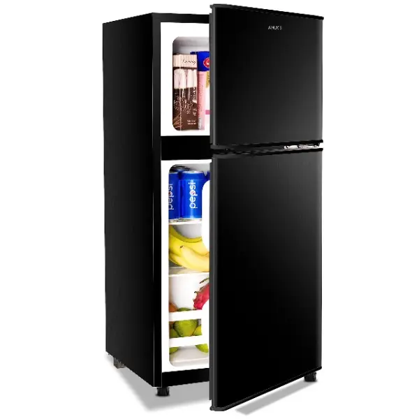 KRIB BLING 3.5 Cu.ft Vintage Fridge - 2-Door Top Freezer Refrigerator with Separate Freezer, Retro Compact Mini Fridge for Apartments, Household Use