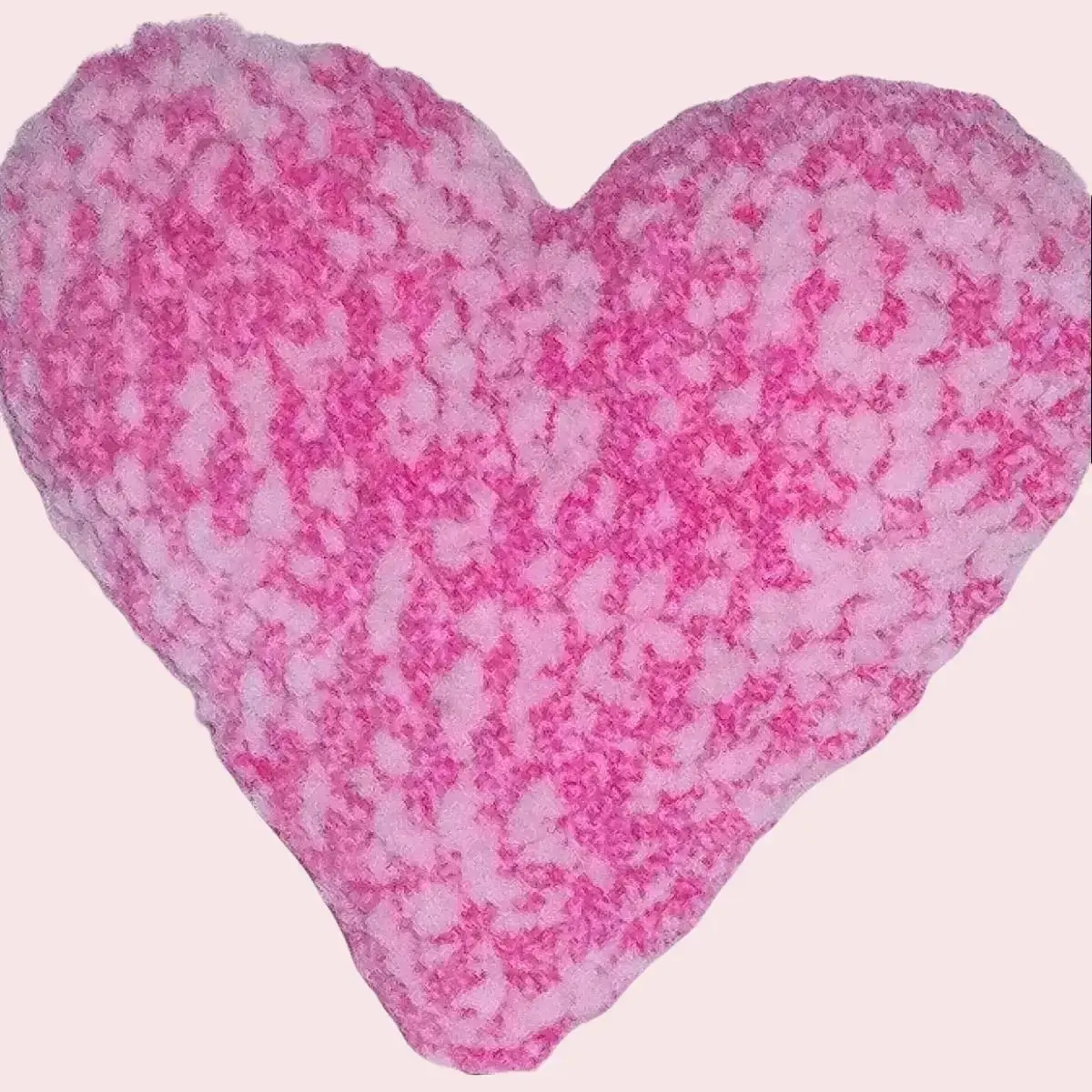 Handcrafted Super Soft Crocheted Chenille Heart Shaped Pillows