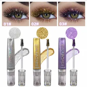 Sparkling Sparkle Crushed Diamond Colored Pearlescent Glitter Eyelash Mascara Glam Makeup