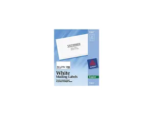Avery 5360 Self-Adhesive Address Labels for Copiers, 1-1/2 x 2-13/16, White, 2100/Box