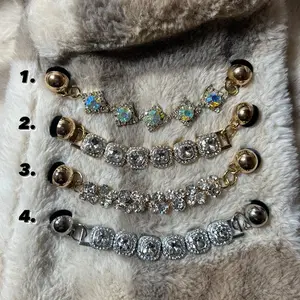 Trendy Luxury Rhinestone Chain Croc Charm