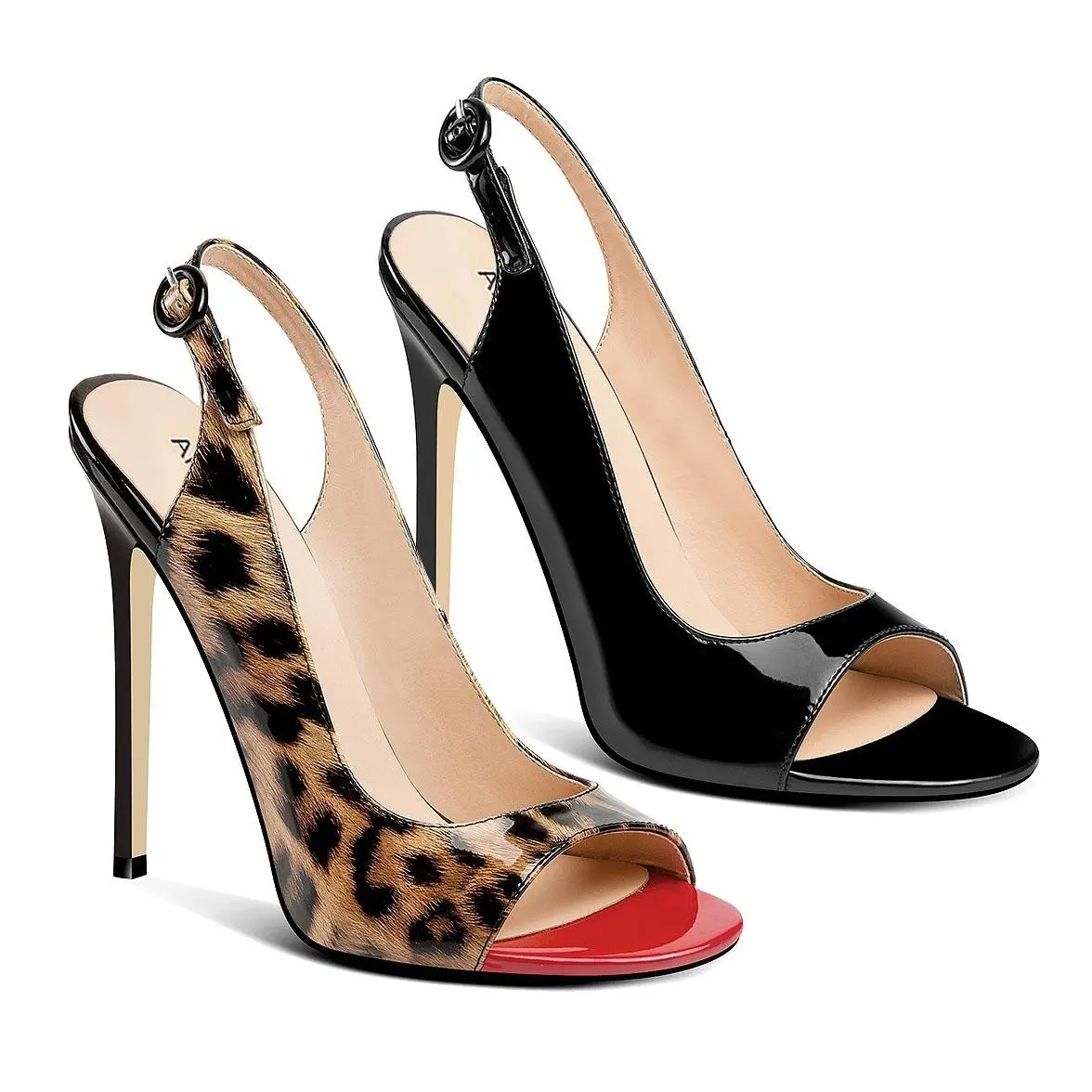 High Stiletto Heel Open Toe Slingback Sandals Adult