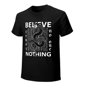 Snake Graphic Print T-Shirt, 180g Heavyweight Premium Cotton Tee, Dark Aesthetic Streetwear, Gothic  Style Top, Trust No One Urban Casual Wear.,deo merch,frisco orange tshirt,anti grape clothing,big deborah,funny