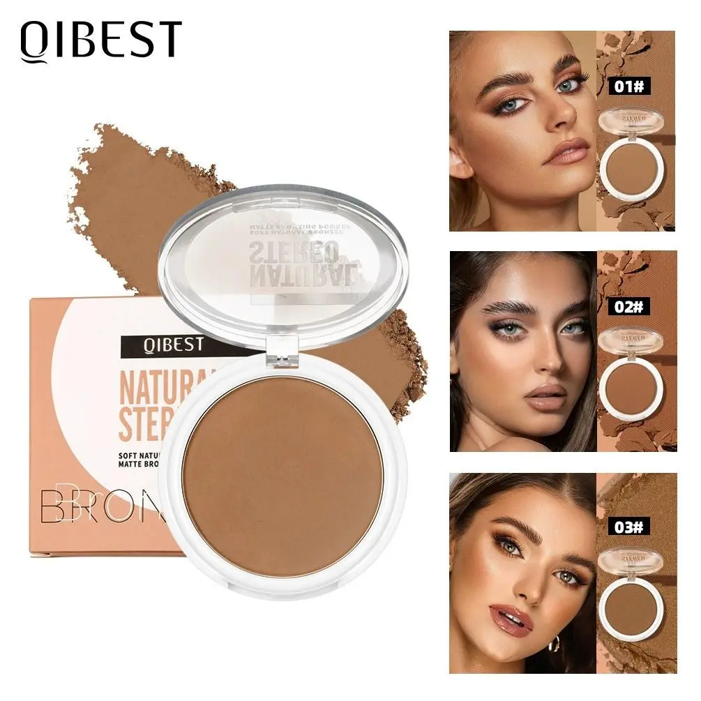 Long Lasting Matte Bronzer Powder, 1 Box Oil Control Bronzer Makeup Palette, Lightweight Makeup Setting Powder, Cosmetic Product for Women & Girls, Cosmetics Bronzer, Bronzing Powders