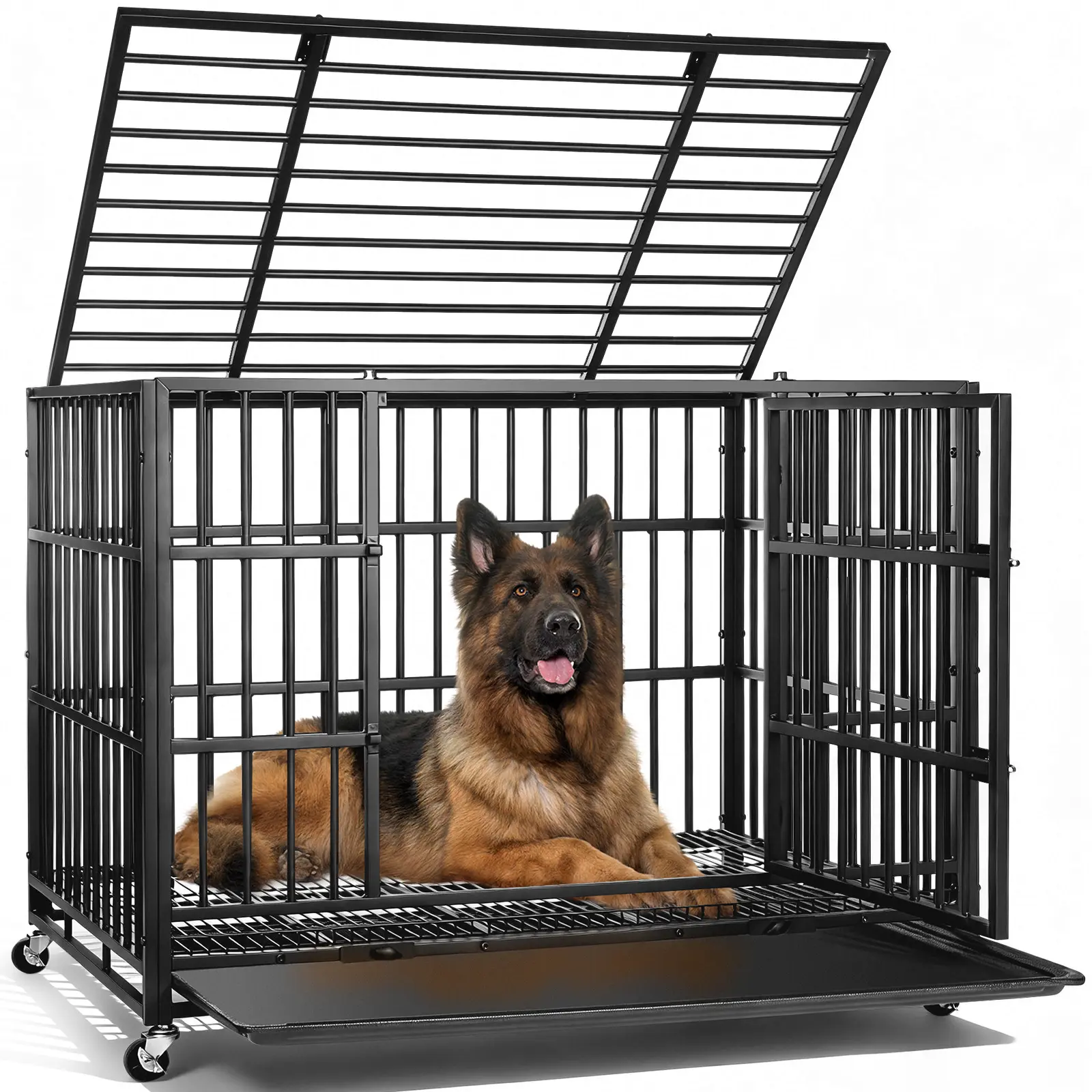 洋楽 F DOG/DOUBLE AGENT Double Door 42 Dog Kennel Midwest Contour Crate 842DD 42