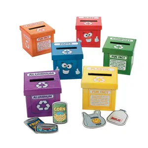 3" x 3" Learn To Recycle Sorting Activity Boxes Set - 54 Pc.