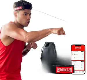 Boxbollen Boxing Reflex Ball - Celebrity-Endorsed Home Workout Game with App-Connected Punch Counter - Hand Eye Coordination Training Ball for All Ages - Christmas Gift & Stocking Stuffer