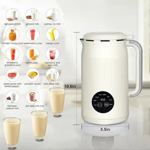 8 in 1 Nut Milk Maker Blender, Homemade Soy, Almond, Oat, Coconut, Plant Based and Non Dairy Beverages, Automatic Soybean Machine With Delay Start/Keep Warm/Boil Water, Cream