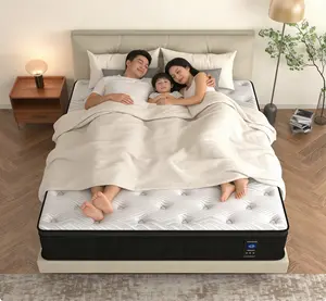 MRH 10/12/14INCH Modern Home Bedroom Independent Spring Memory Foam Mattress Medium Hardness Back Support Queen Size Mattress