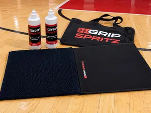 Grip Spritz Traction Mat | Basketball Courtside Grip Mat | No Sticky Sheets | Includes 64 Games of Solution + Tote Bag