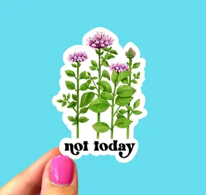 Not today sticker Floral sticker Laptop sticker Adulthood sucks sticker