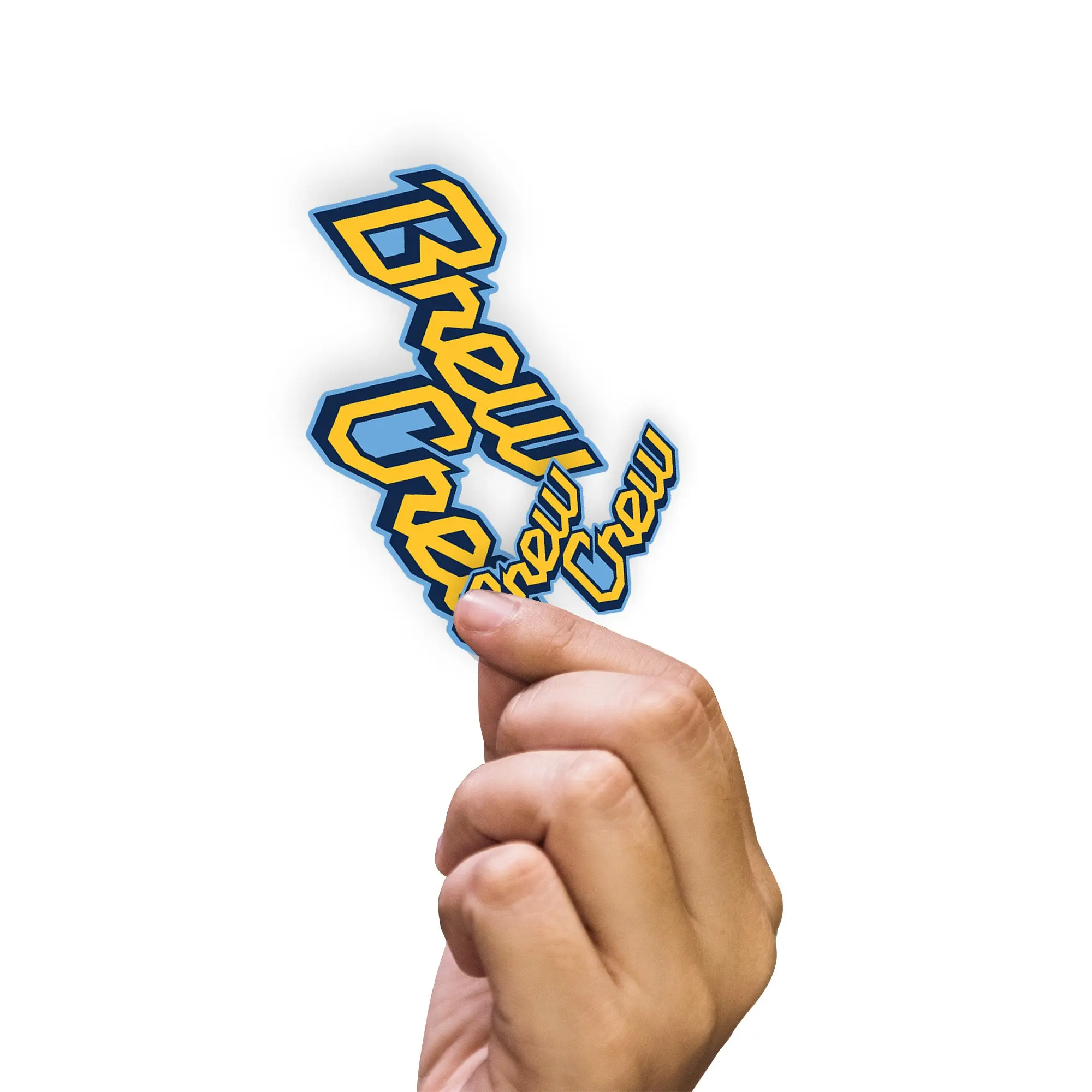 Milwaukee Brewers Official MLB Sticker Packs - 5 Mixed-Size Logo Minis, Brew Crew City Connect Reusable Vinyl Decorative Stickers