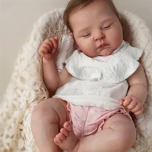 19 Inch Lifelike Newborn Reborn Doll with Complete Accessory Set - Realistic Soft-Touch Vinyl, Hand-Painted 3D Skin Companion Toy, Cute Doll Collectible, Soft Cuddly Gift for Kids & Holiday/Birthday Gifting, Dolls Gifts