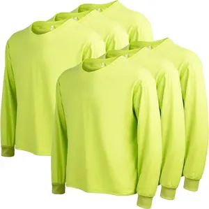 6 pack High Visibility Safety Long Sleeves Menswear Cotton Soft