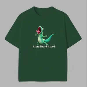 Funny Lizard Meme T-Shirt, Cartoon Lizard Graphic Tee, Reptile Humor Shirt, Cute Animal Meme Top, Casual Vacation Outfit
