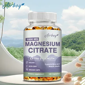 Magnesium Citrate - Supports Heart Health, Bone Health, Nerve Calming - Dietary Supplement - 60/120 Capsules