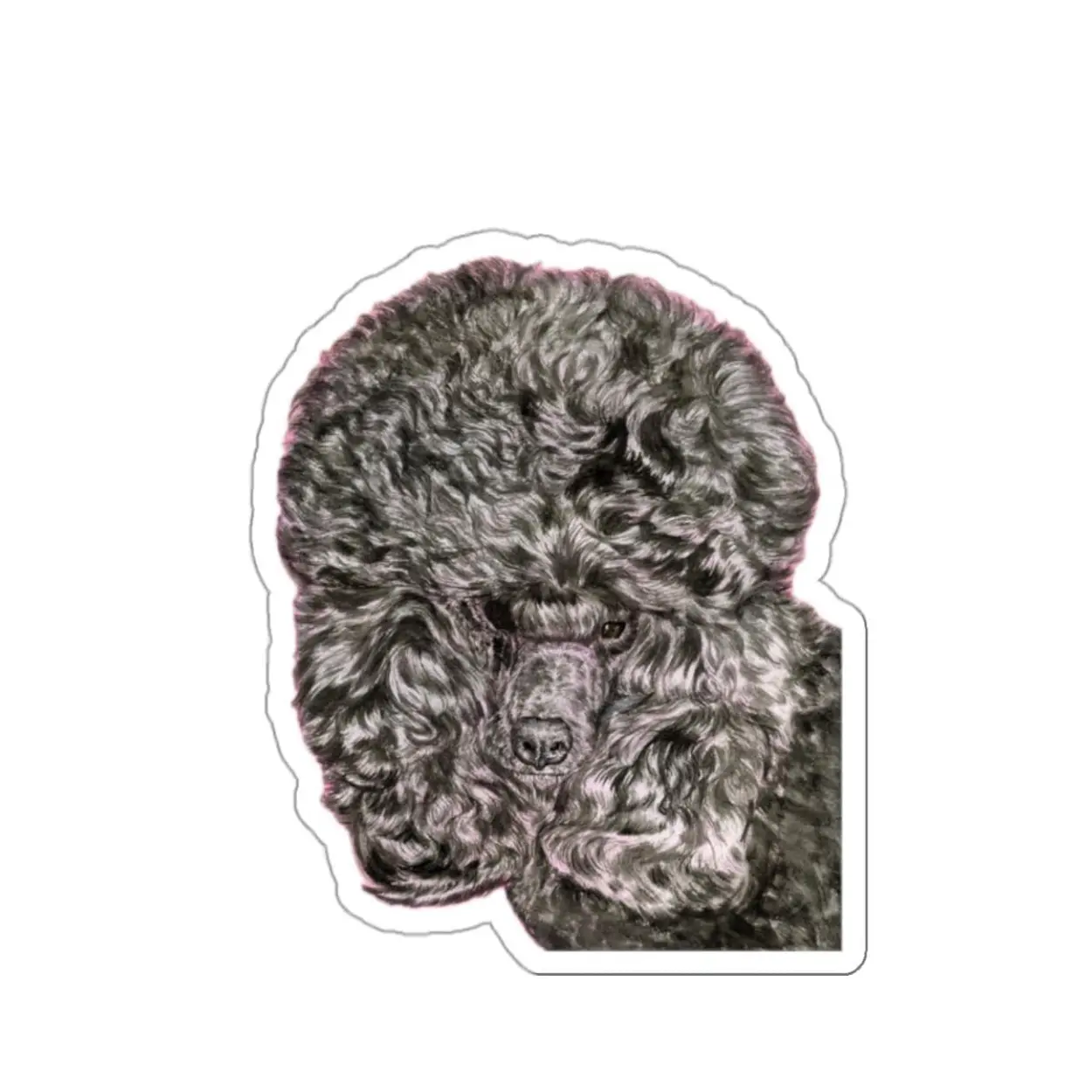Poodle dog breed Sticker, Watercolor animal stickers, fine art Stationery, Dog Lover Gift Cute Gifts for Dog Lovers