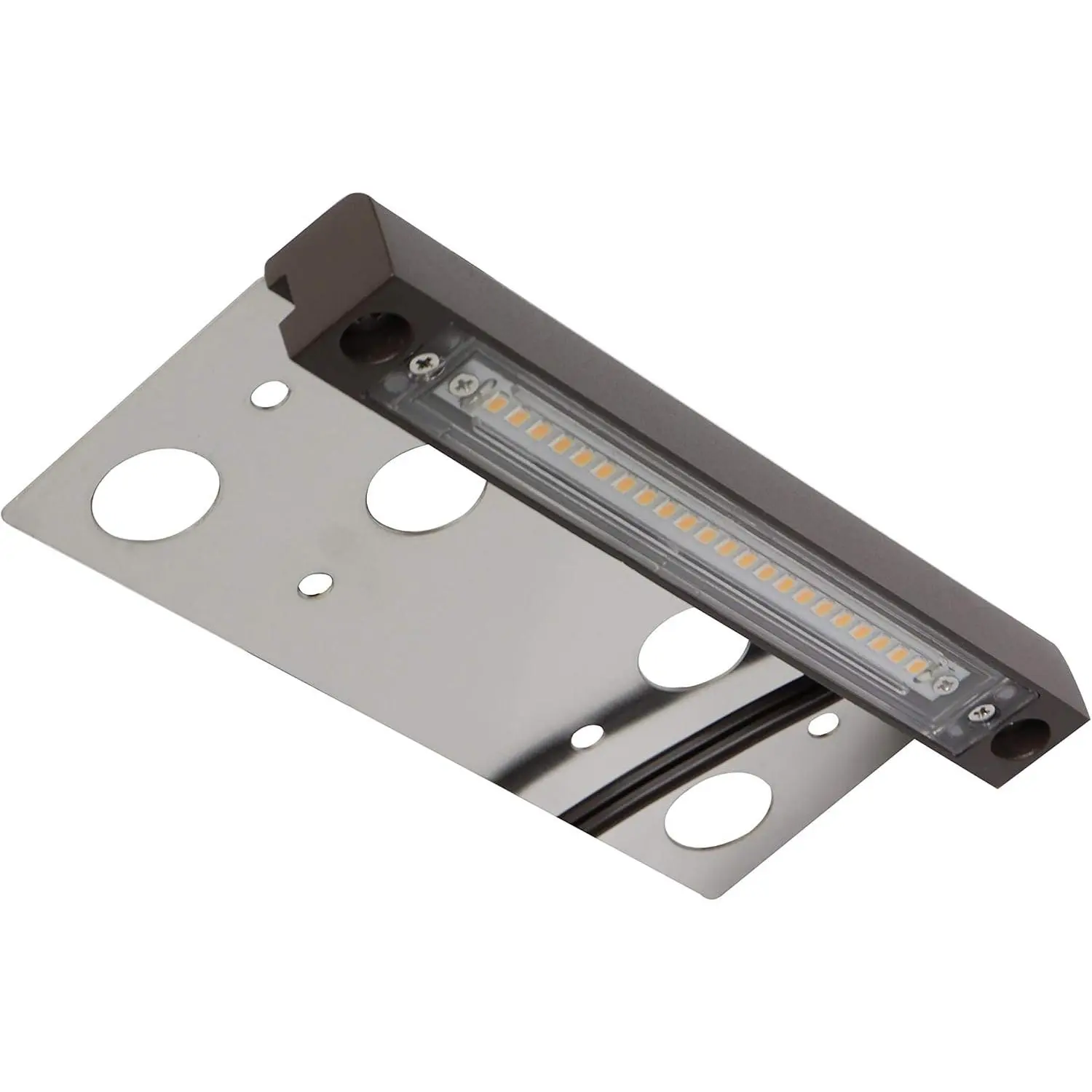 UL Listed LED Hardscape Light, Retaining Wall Lights, 6.8 Inch Integrated 2700K LED Chips, Step Paver Wall Light, Solid  Coated -cast Aluminum Housing, 4W Low  12V AC/DC, 1 Pack