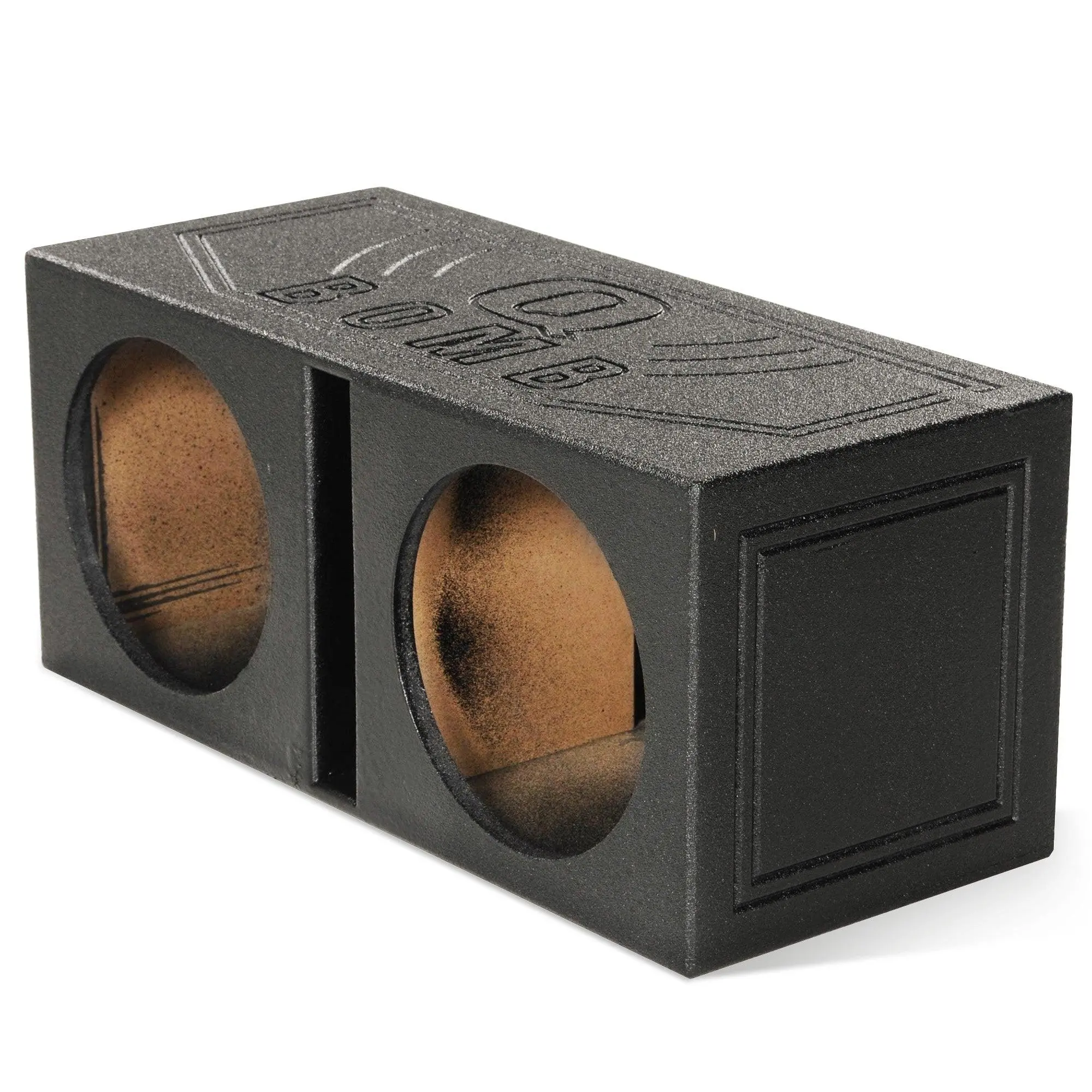 Q Power QBOMB15V Dual 15" Vented Port Subwoofer Sub Box w/ Bedliner Spray Q Power QBOMB15V Dual 15" Vented Port Subwoofer Sub Box w/ Bedliner Spray