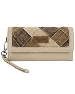 Wrangler Women's Women'S Denim Cross Weave Wristlet Wallet - Wg210-W062-Tn