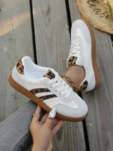 Women's Fashion Casual Sneakers, Trendy Walking Sneakers, Soft Comfortable Sole, Urban Style Skate Shoes, All-Season PU Leather Low Top, Perfect for Daily Wear