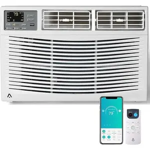 Garvee 12000 BTU Window Air Conditioner with WiFi, Smart AC Window Unit Cools 550 Sq ft, Works with App & Remote, Ultra Quiet Sleep Mode for Home, Easy Install Kit for Living Room & Apartment, 115V/60Hz