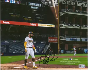 Fernando Tatis Jr. San Diego Padres Autographed 8" x 10" Bat Flip Photograph - Fanatics Authentic Certified