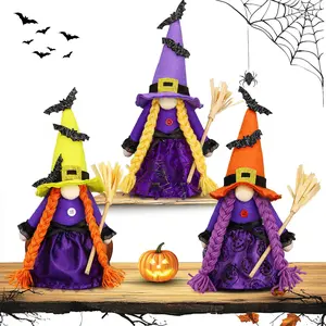 Halloween Decorations - Halloween Decor - 3PCS Witch Plush Gnomes - Cute Hocus Pocus Decorations for Home, Indoor, Office, Table, Party Clearance