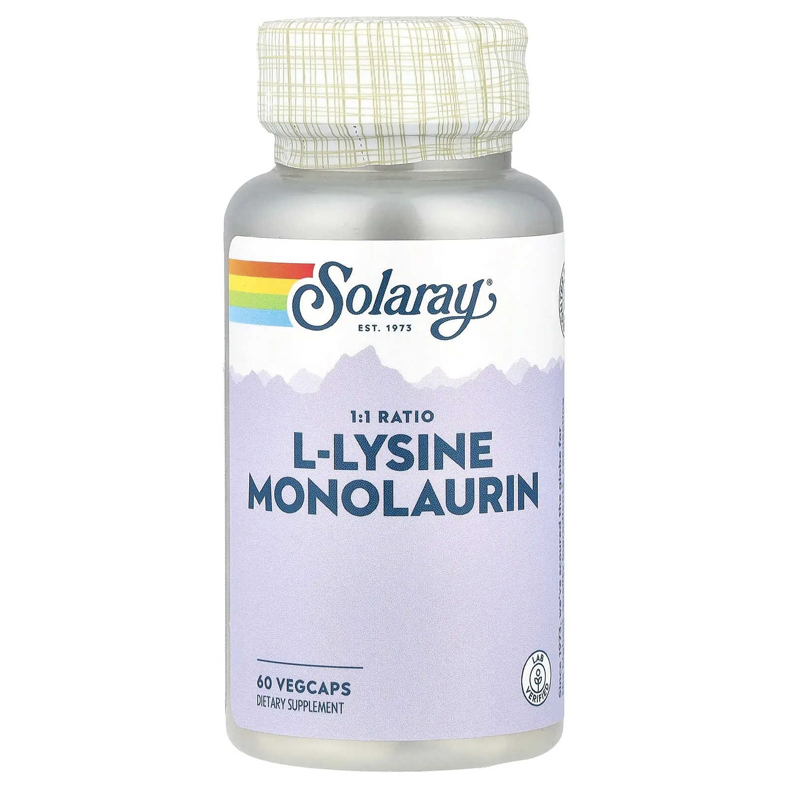 Solaray L-Lysine Monolaurin, 1:1 Ratio, 60 VegCaps
