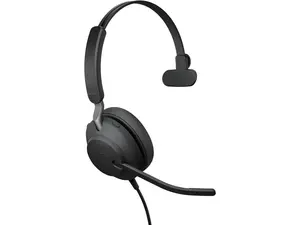 Jabra Evolve2 40 SE (2026 Version) Wired Mono Noise-Cancelling Headset - Features 3-Microphone Call Technology and USB-C/A Cable - UC, All Platforms - Black