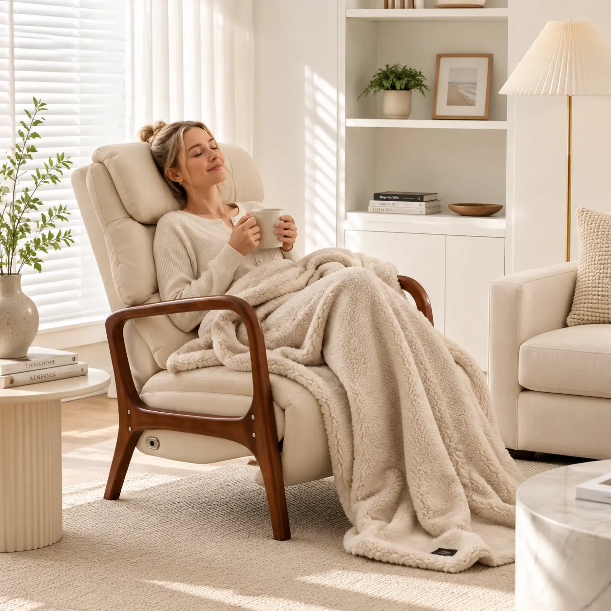 EMIAH M7 Electric Recliner Chair for Big & Tall Adults – Ergonomic High Back Design with Adjustable Recline, Lumbar Support & Stretch Comfort Available in Faux Leather & Genuine Leather Options for for Home & Living Room with Headrest & Footrest