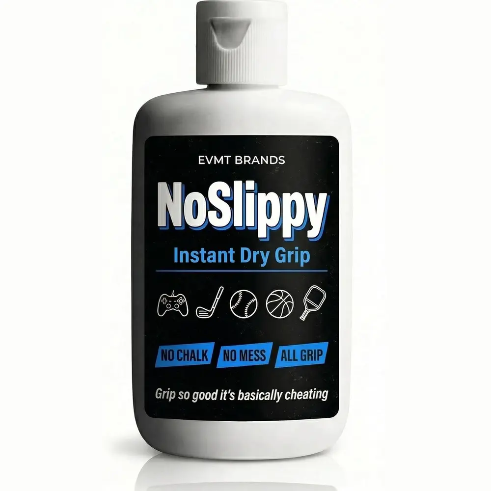 EVMT BRANDS NoSlippy Anti-Slip Hand Formula - Instant Dry Grip, Stops Sweaty Hands in Seconds, No Chalk No Mess for Gamers, Golf, Gaming, Unisex, Rub Hands, Long-Lasting