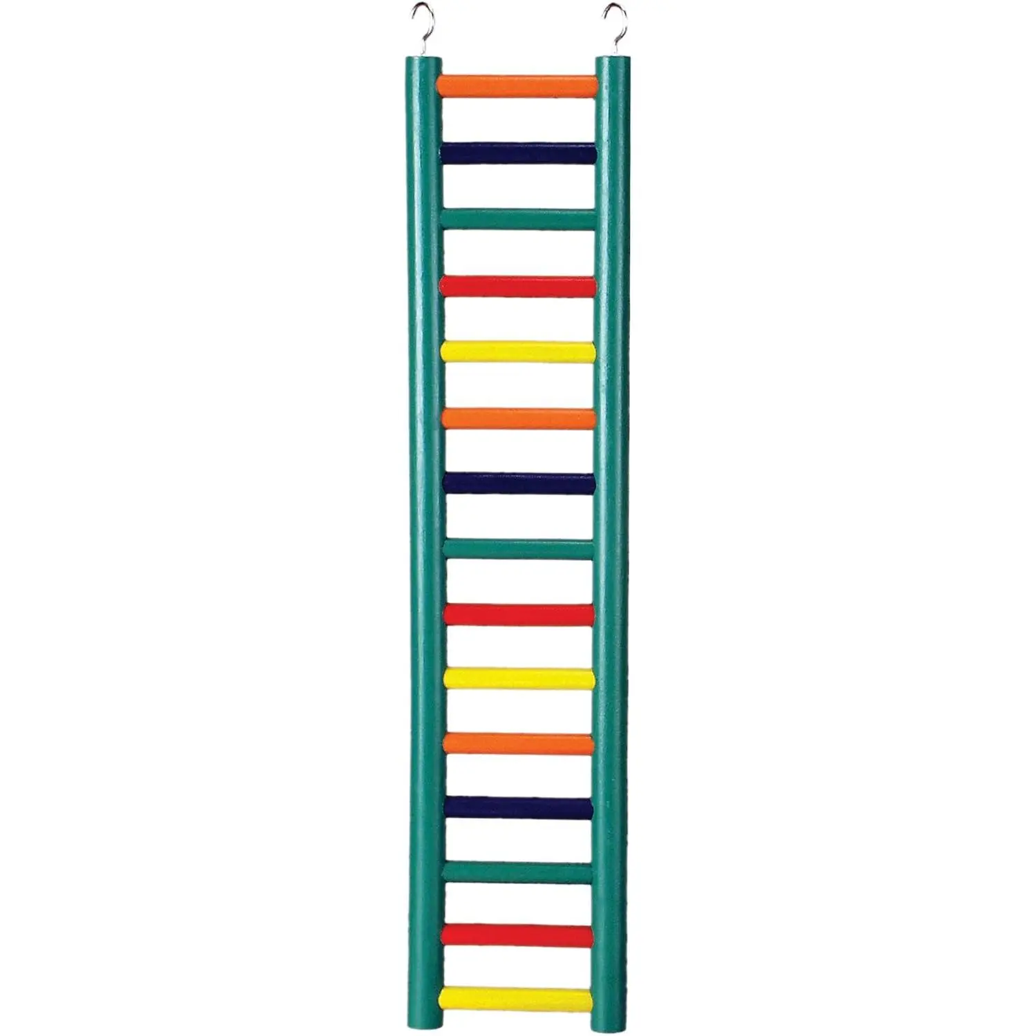 Carpenter Creations Hardwood Bird Step Ladder, BPV01139 Model, 24-Inch Height, 15 Rungs, Assorted Colors