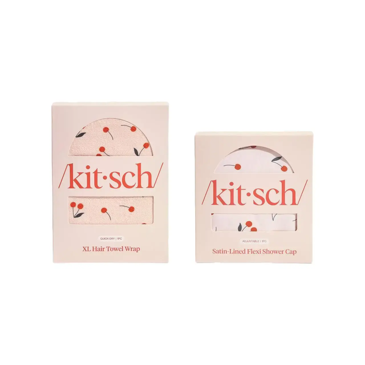 chiki HER.サテンフィブリル3点セット Kitsch Cherry Hair Care Duo - Ultra-Absorbent Microfiber Towel