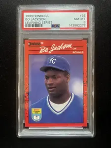 Donruss 1990 Bo Jackson Learning Series #38 NM-MT 8 PSA Graded Baseball Card