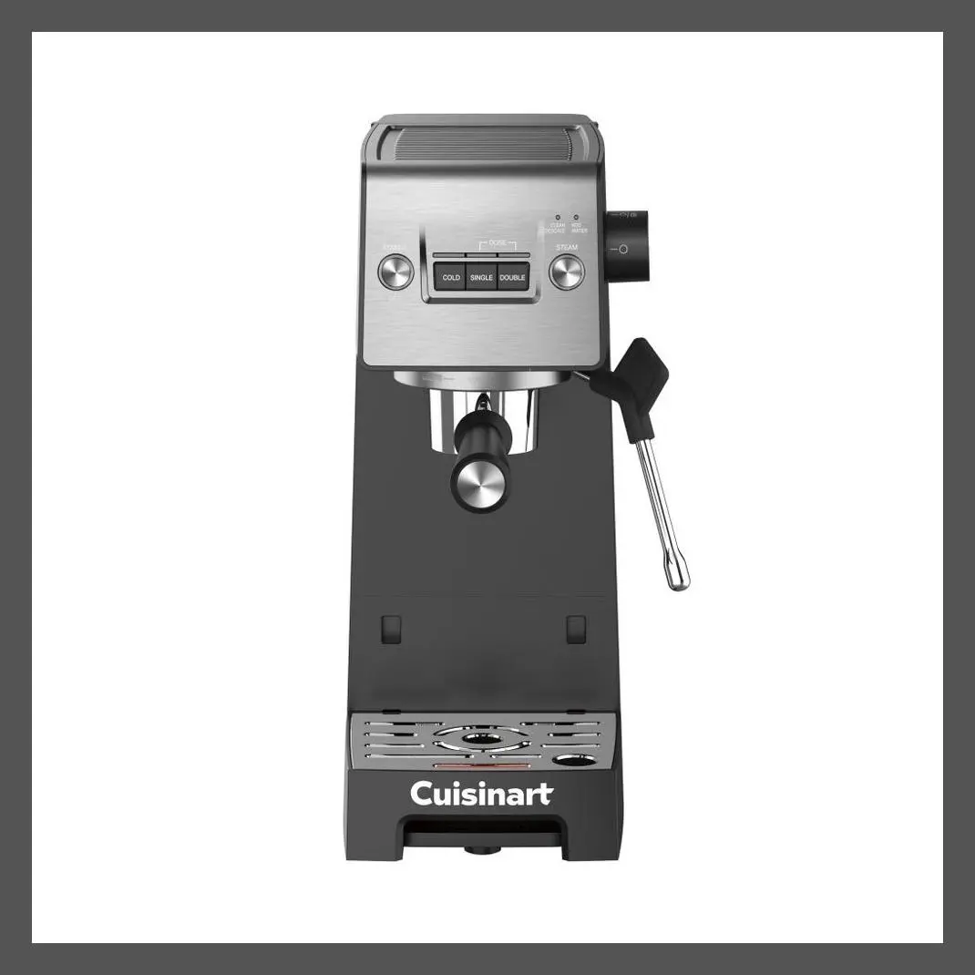 Cuisinart Slim Espresso Machine - 15-Bar Compact Espresso Maker with Milk Frother