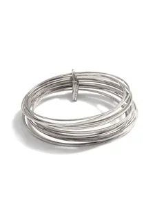Silver Twenty Something Bangle Stack