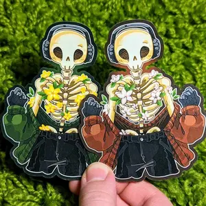 Aesthetic Flower Skeleton Rib Stickers