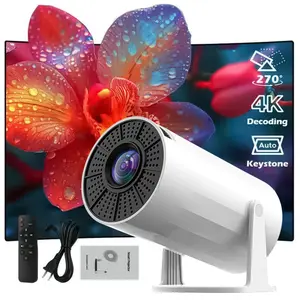 XBJ Diamond 4K Android11 TV Projector 5GHz WiFi &ANSI300｜180° Rotatable Auto Keystone Outdoor Movie Projector with Built-in Speaker HDMI/USB FathersDayGift