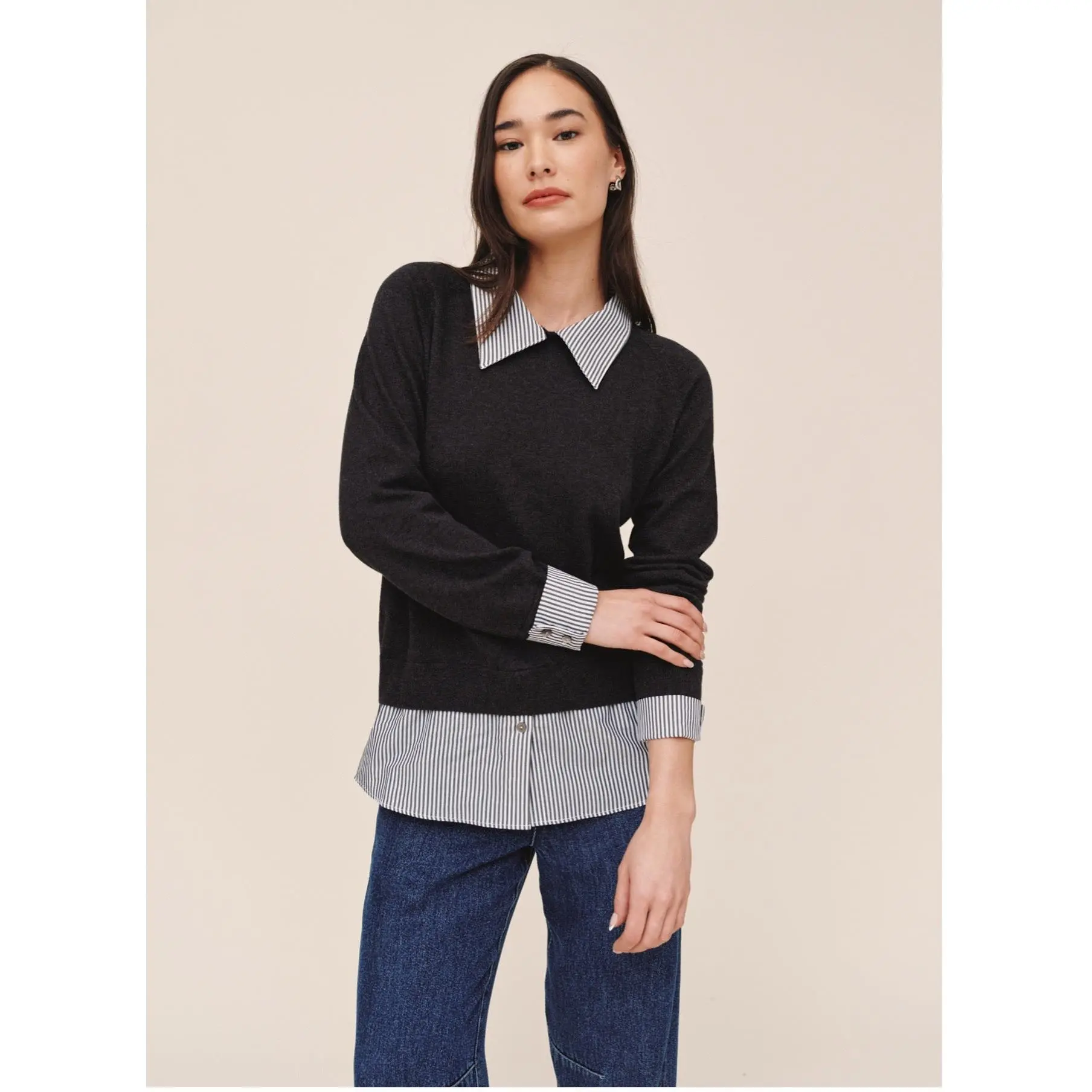 MIXED LAYERED SWEATER