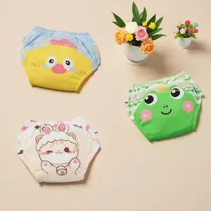 3pcs Newborn Baby Training Pants, Washable Diaper Cover, Breathable Potty Training Underwear, Unisex Infant Cloth Diapers